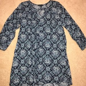 American Eagle Blue Patterned Dress
